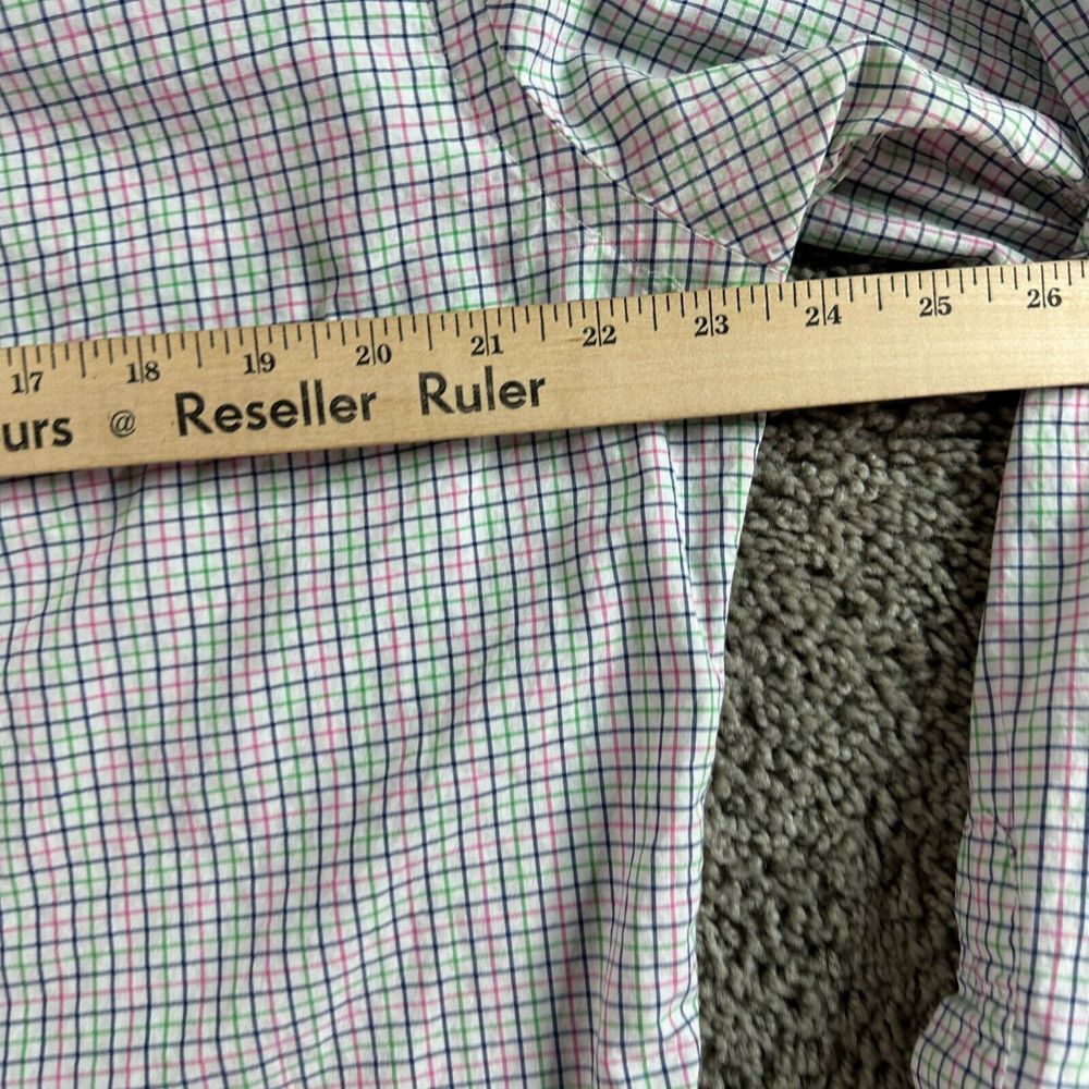 Ralph Lauren Shirt Mens Large Purple White Blue Pony Multicolor Check FLAW - Picture 10 of 12